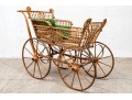 19th Century Rattan Baby Pram By Haywood Wakefield