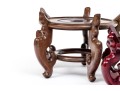 Two Chinese Carved Wood Vessel Stands