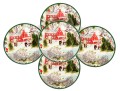Set Of Eight Decorative Ceramic Salad Plates, Boxed