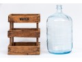 Vintage Five Gallon Glass Bottle With Wooden Water Crate