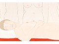 Thelma Feld, Oil On Canvas, Modern Composition With Female Nudes