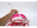 Vintage Indiana Glass Kings Crown Ruby Punch Bowl Set