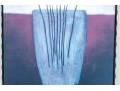 J. Pine, Signed Embellished Giclee On Board, Vase Of Red Tulips