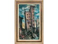 Oil On Canvas, Modernist Cityscape