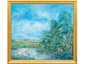 Dyson, Large Scale Signed Oil On Canvas, Marsh Landscape