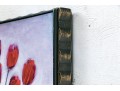 J. Pine, Signed Embellished Giclee On Board, Vase Of Red Tulips