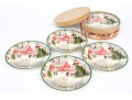 Set Of Eight Decorative Ceramic Salad Plates, Boxed
