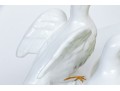 Decorative Ceramic Bird Bath Form Bowl With Five Moulded Doves