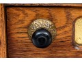 Antique Milward's Three Drawer Oak Needle Cabinet