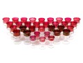 34 Piece Collection Of Cranberry Banded Molded Glass Stemware