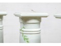 Set Of Four Paint Decorated Wood Pedestals