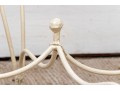 Pair Of Vintage White Painted Metal Peacock Chairs 