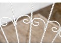 Pair Of Vintage White Painted Metal Peacock Chairs 