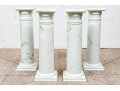 Set Of Four Paint Decorated Wood Pedestals