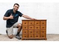 Antique Stained Pine Apothecary Cabinet