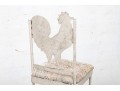 Vintage Paint Decorated Metal Counter Stool