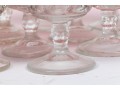 34 Piece Collection Of Cranberry Banded Molded Glass Stemware