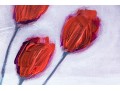 J. Pine, Signed Embellished Giclee On Board, Vase Of Red Tulips