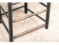 Antique Ladder Back Armchair In Black Paint
