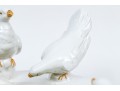 Decorative Ceramic Bird Bath Form Bowl With Five Moulded Doves