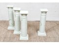 Set Of Four Paint Decorated Wood Pedestals