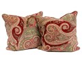 Pair Of Decorative Velveteen Pillows 