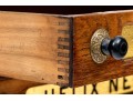 Antique Milward's Three Drawer Oak Needle Cabinet