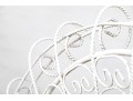 Pair Of Vintage White Painted Metal Peacock Chairs 