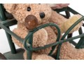 Antique Child's Toy Baby Carriage Filled With Stuffed Toy Bears