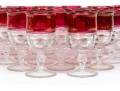 Large Collection Of Vintage Indiana Glass Kings Crown Glasses