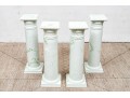Set Of Four Paint Decorated Wood Pedestals