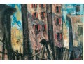 Oil On Canvas, Modernist Cityscape