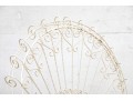 Pair Of Vintage White Painted Metal Peacock Chairs 