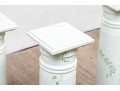 Set Of Four Paint Decorated Wood Pedestals