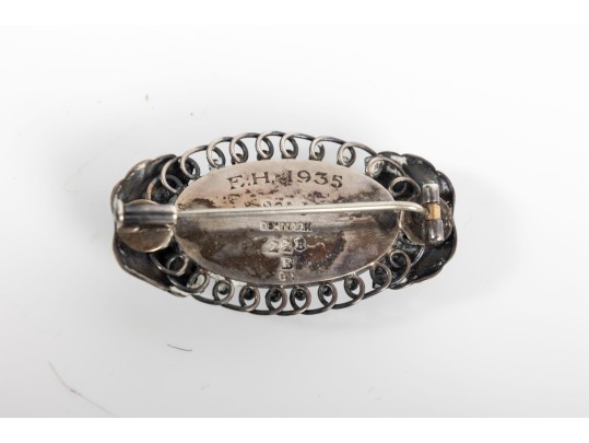 Collection Of Miscellaneous Sterling Silver Pin Brooches 