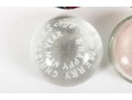 Six Commemorative / Souvenir Art Glass Paperweights  