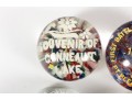 Six Commemorative / Souvenir Art Glass Paperweights  