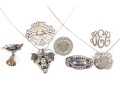 Collection Of Miscellaneous Sterling Silver Pin Brooches 