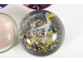 Six Commemorative / Souvenir Art Glass Paperweights  