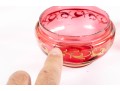 Beautifully Hand-Decorated Cranberry Glass