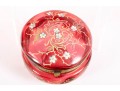 Beautifully Hand-Decorated Cranberry Glass