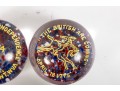 Six Commemorative / Souvenir Art Glass Paperweights  