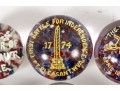 Six Commemorative / Souvenir Art Glass Paperweights  