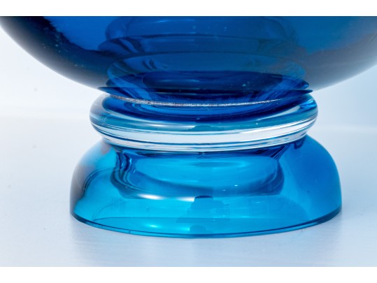 Waterford Marquis Azur Blue Art Glass Bowl