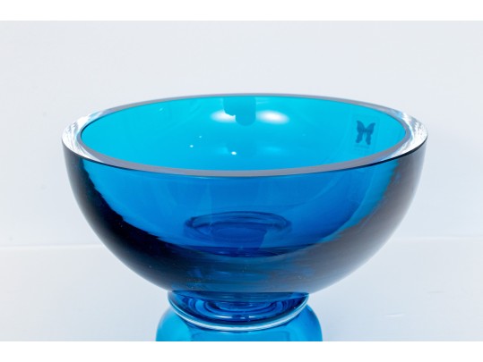 Waterford Marquis Azur Blue Art Glass Bowl