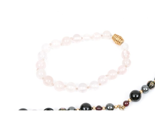 Lot Of Striking Beaded Necklaces Jewelry Including Onyx, Cultured Freshwater Pearl