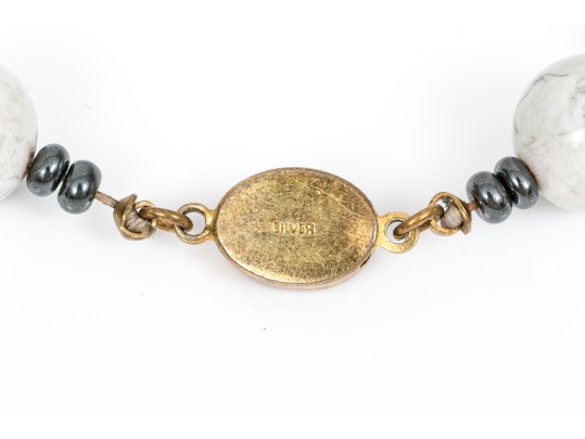 Lot Of Striking Beaded Necklaces Including A Black Cultured Pearl Necklace