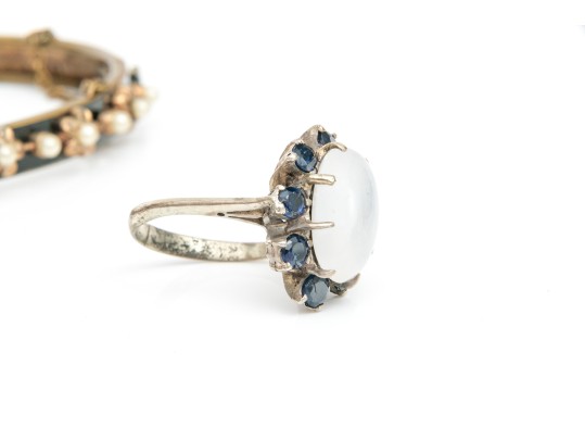 Lot Of Assorted Gold Filled Jewelry Pieces, Including Antique Bangle Bracelets