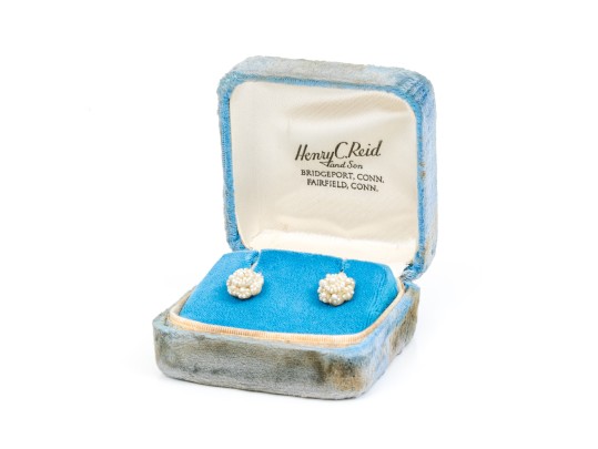 Lot Of Pretty Vintage Delicate Seed Pearl Jewelry Pieces, Including 18k Screwback Earrings