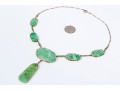Classic 14K And Jade Vintage Necklace